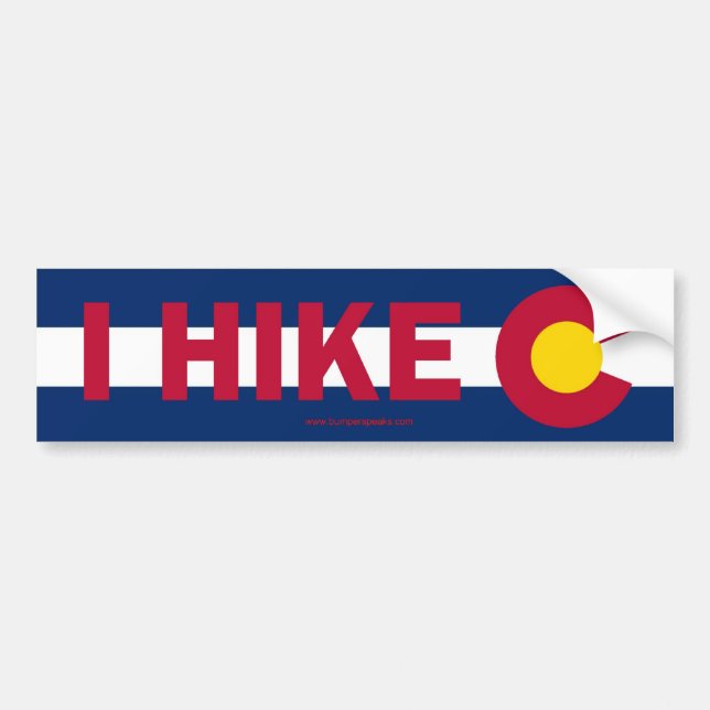 I Hike Colorado Bumper Sticker (Front)