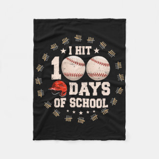 I Hit 100 Days Of School Bysebyll Byt 100th Day Of Fleece Blanket