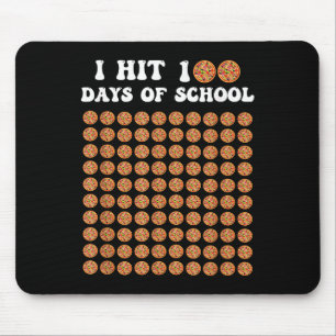 I Hit 100 Days Of School Pizza 100th Day Of School Mouse Mat