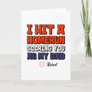 I Hit A Homerun Personalised Fathers Day Baseball  Card