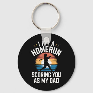 I Hit A Homerun Scoring You Dad Bysebyll Key Ring