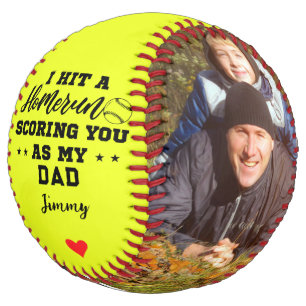 I Hit Homerun Scoring You As My Dad   Custom Photo Softball