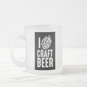 I Hop Craft Beer Frosted Glass Coffee Mug
