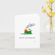 "I hope this email finds you well," blank card
