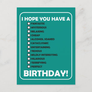 I Hope You Have A... Birthday Postcard