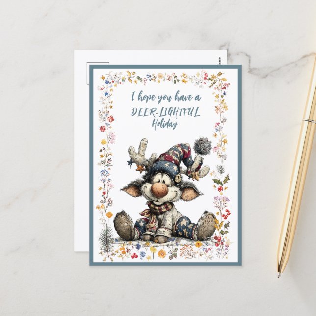 I Hope You Have A DEER-LIGHTFUL Holiday (Front/Back In Situ)