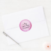 "I Hope Your Day is Awesome!" Mandala & Watercolor Classic Round Sticker (Envelope)