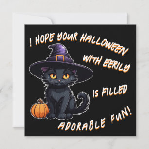 I hope your Halloween..... Tarjeta festiva plana Holiday Card