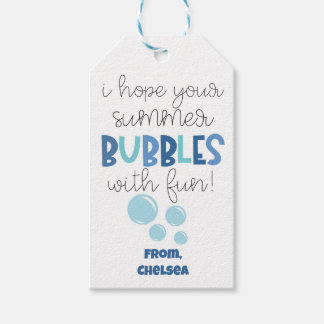 I Hope Your Summer Bubbles With Fun  Gift Tags