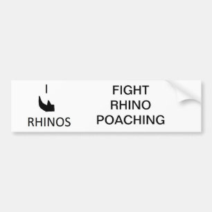 I horn rhino bumper sticker