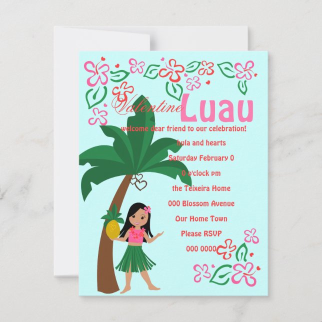 I Hula-Love You Invitation (Front)