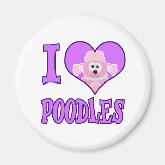 i I Love poodles Magnet