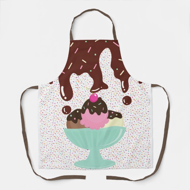 I ❤️ Ice Cream  Apron (Front)