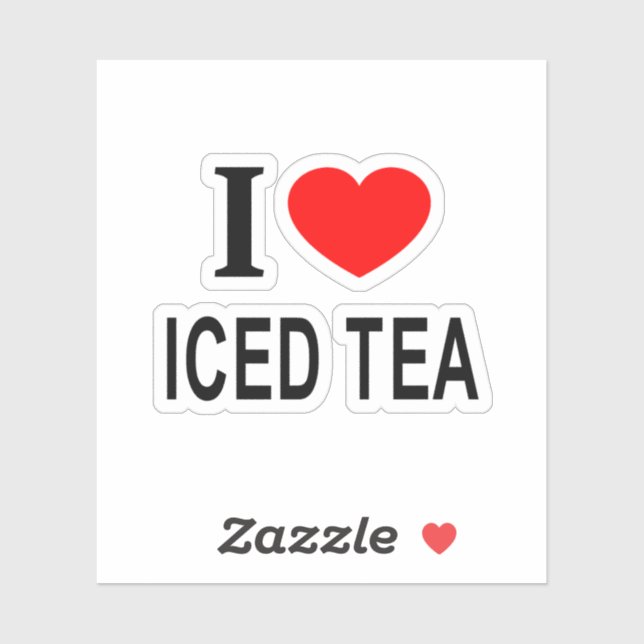 I ❤️ ICED TEA I LOVE ICED TEA I HEART ICED T Vinyl (Sheet)
