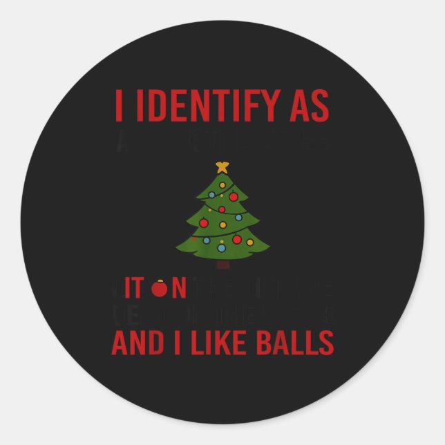 I Identify As A Christmas Tree Lot On The Outside  Classic Round Sticker (Front)