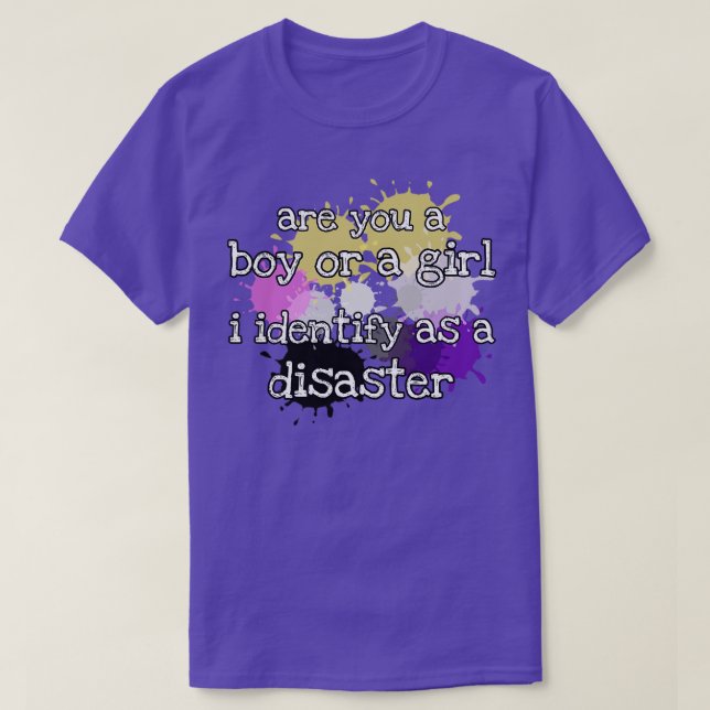 I identify as a disaster T-Shirt (Design Front)