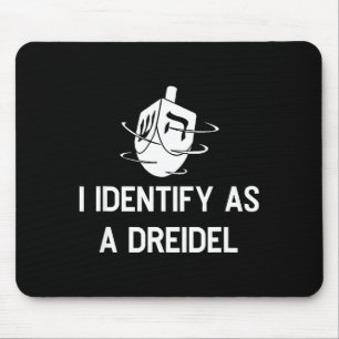 I Identify As A Dreidel Funny Hanukkah Gelt Menora Mouse Mat