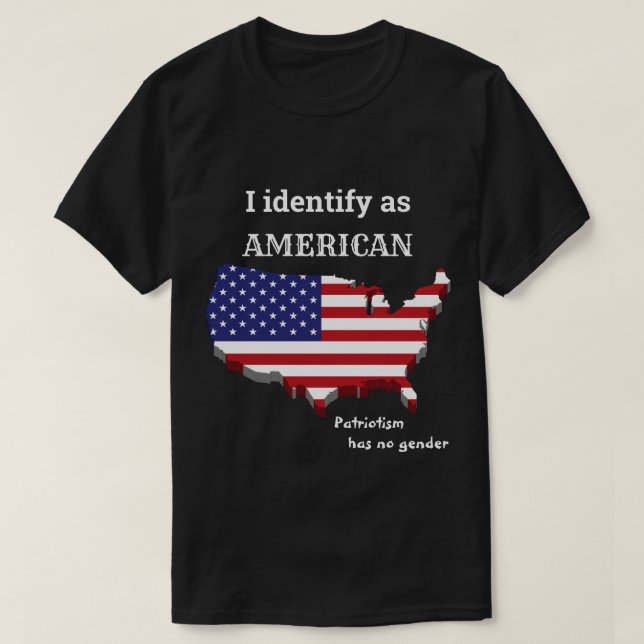 I identify as American T-Shirt (Design Front)