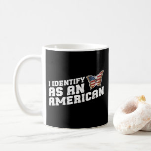 I Identify As An American Butterfly American Flag Coffee Mug