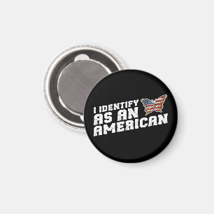 I Identify As An American Butterfly American Flag Magnet
