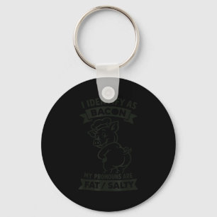I Identify As Bacon G, Funny Bbq Lover, Foodie Dad Key Ring