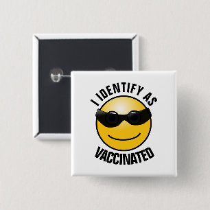 I IDENTIFY AS VACCINATED ANTI-VACCINE BUTTONS