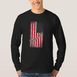 I Identify As Vaccinated Patriotic American Flag 4 T-Shirt