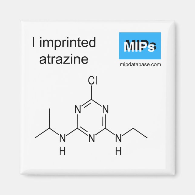 I imprinted atrazine magnet (Front)