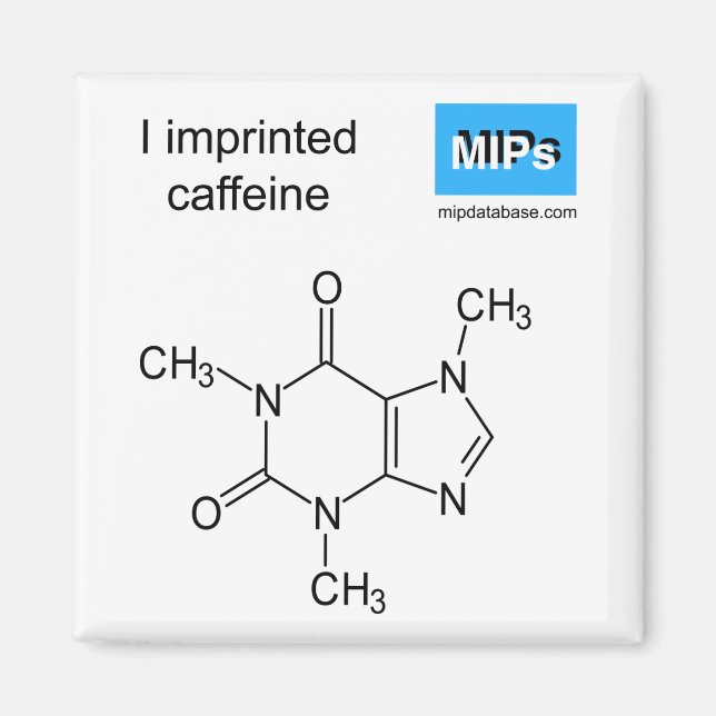 I imprinted caffeine magnet (Front)