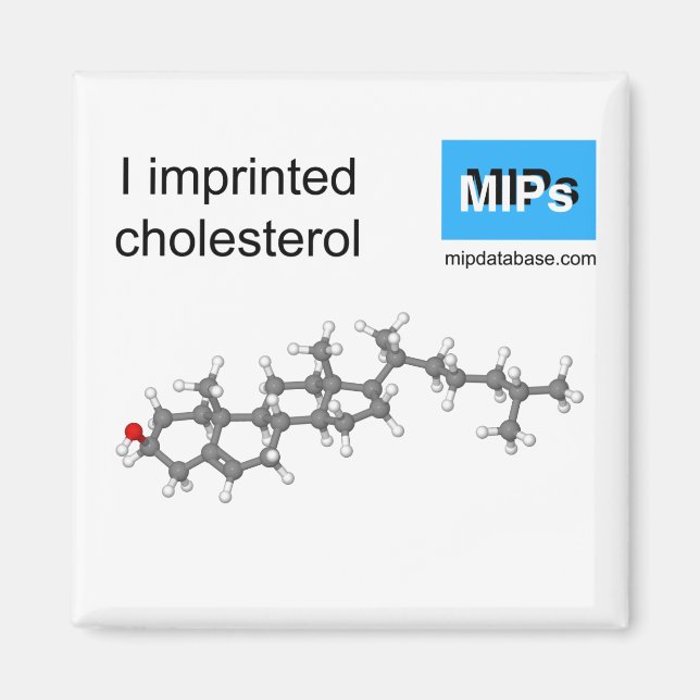 I imprinted cholesterol magnet ball and stick (Front)