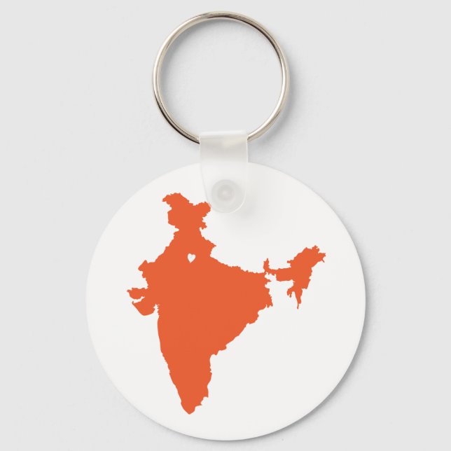 I ♥ India Key Ring (Front)
