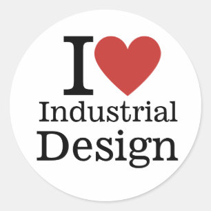 I ❤️ Industrial Design for Students/Faculty CUSTOM Classic Round Sticker