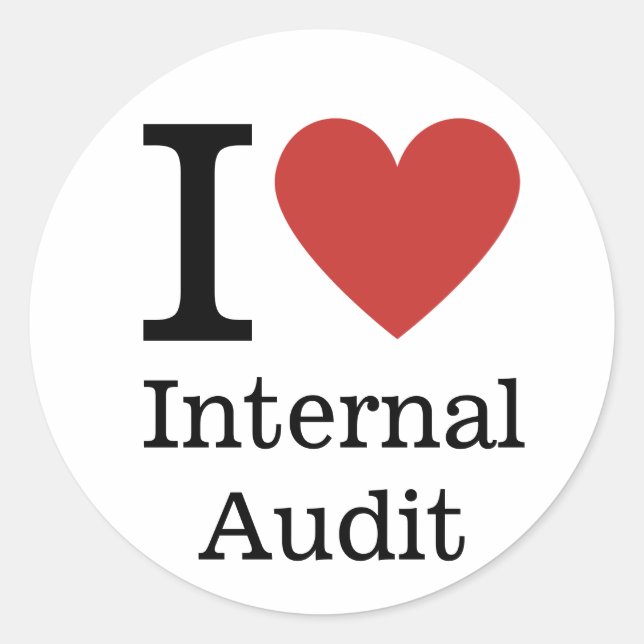 I ❤️ Internal Audit for Employees CUSTOM Classic Round Sticker (Front)