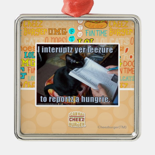 I interupt yer Leezure Metal Tree Decoration (Front)