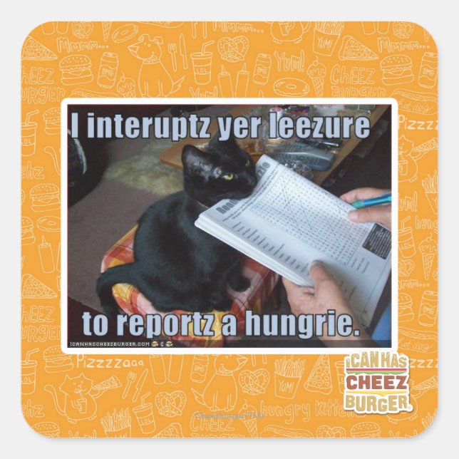 I interupt yer Leezure Square Sticker (Front)