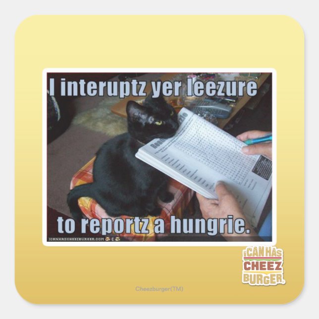 I interupt yer Leezure Square Sticker (Front)