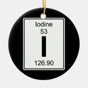 I - Iodine Ceramic Tree Decoration