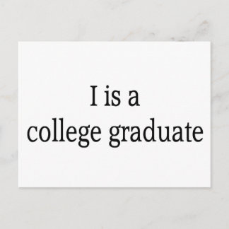I is a college graduate announcement postcard