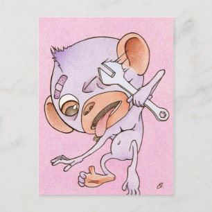 I is good worker postcard