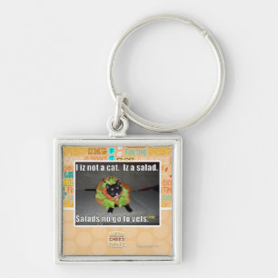 I iz not a cat. Iz a salad. Key Ring