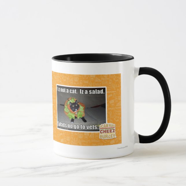 I iz not a cat. Iz a salad. Mug (Right)