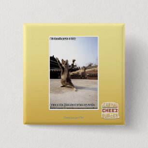 I iz shaolin paws of fury 15 cm square badge