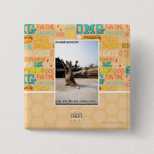 I iz shaolin paws of fury 15 cm square badge