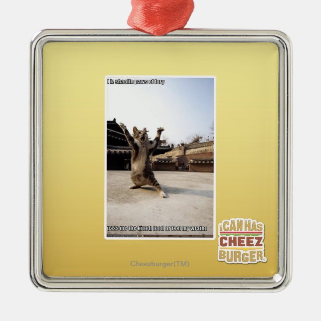 I iz shaolin paws of fury metal tree decoration (Front)