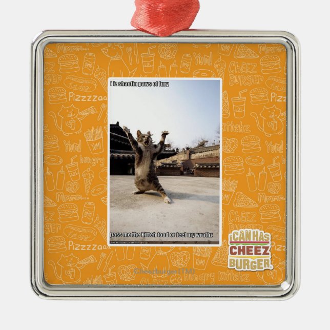 I iz shaolin paws of fury metal tree decoration (Front)