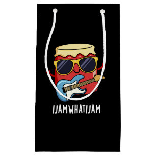 I Jam What I Jam Funny Music Food Pun Dark BG Small Gift Bag
