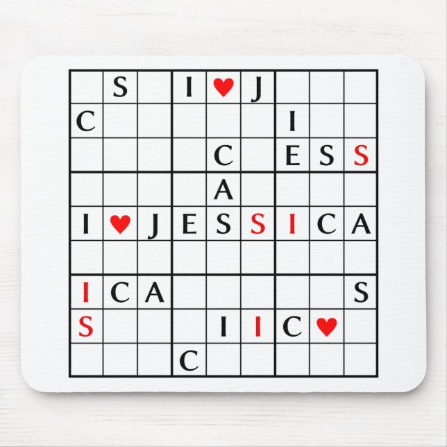 I♥JESSICA MOUSE MAT (Front)