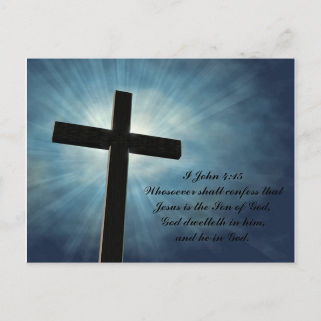 I John 4:15 Postcard (Front)