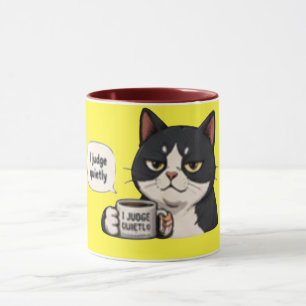 I Judge Quietly – Funny Sarcastic Mug