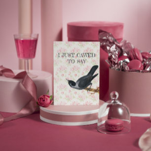 I just cawed to say I love you Crow Valententine Holiday Card